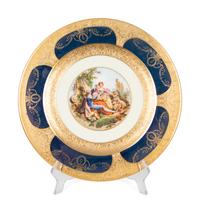 A Set of Ten Limoges Porcelain Polychrome and Gilt-Encrusted Cabinet Plates — Late 19th Century
