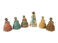 A Set of Six Hand-Painted Cast Iron Doorstops — 19TH/20TH CENTURY