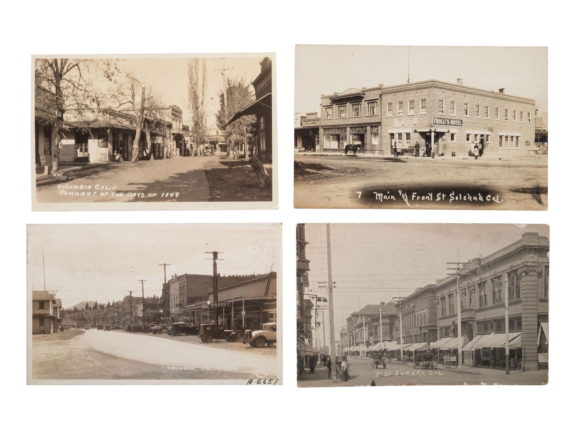 [CALIFORNIA]. A group of approx. 118 RPPCs of small towns & cities in California.