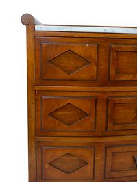 A Directoire Style White Marble Top Mahogany Dresser — 20TH CENTURY
