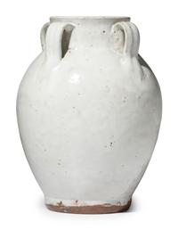A Jugtown Pottery White Glaze Lily Vase