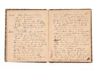 JACKSON, Col. Oscar L. (1840-1920). Five journals, incl. descriptions of Oscar L. Jackson's political activism during the 1860 campaign and his service with 63rd OVI, with campaign broadside noting Jackson as a speaker.