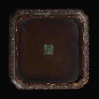 A Chinese mother of pearl-inlaid four-tier lacquer box 黑漆嵌螺钿四层盒 17th/18th century or earlier ??????????