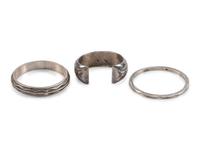 Navajo Heavily Stamped Silver Bracelets