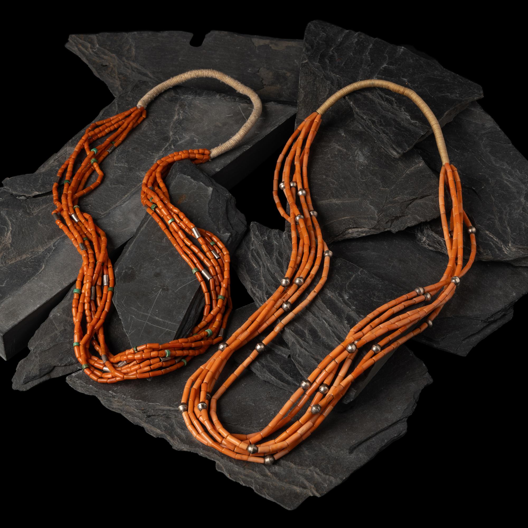 Pueblo Multi-strand Coal Necklaces