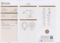 2.25 Carat and 2.07 Carat Pear Shape Brilliant Cut Diamonds