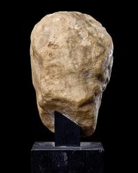 A Roman Marble Portrait Head of a Beaded Man