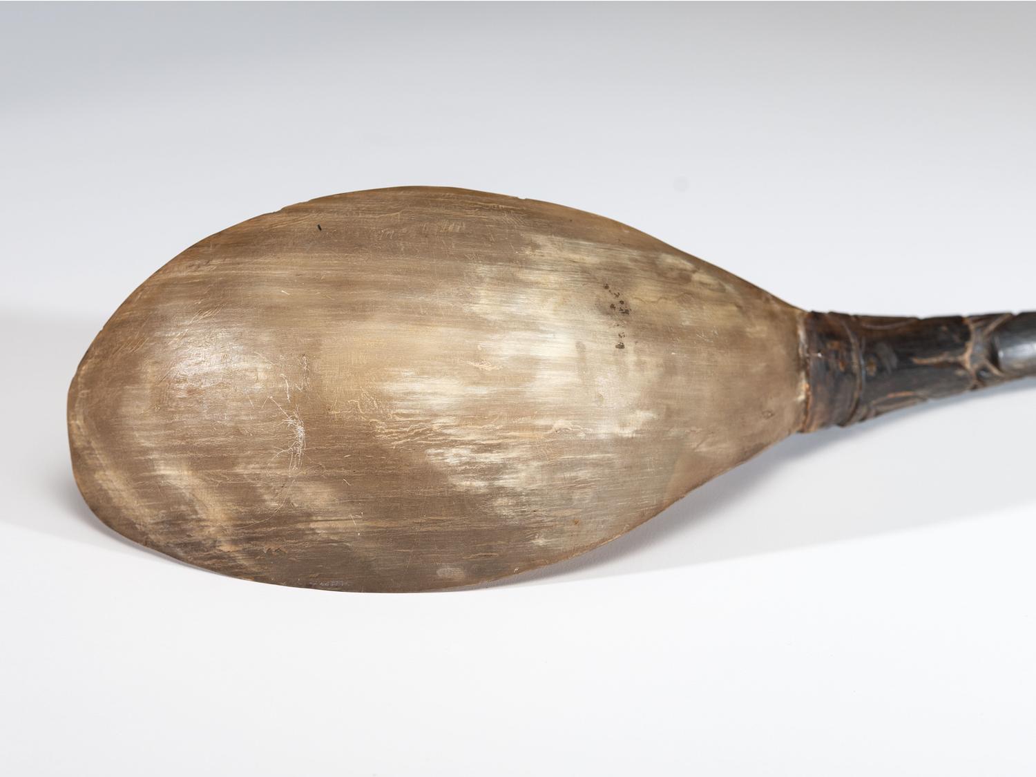 Northwest Coast Carved Horn Feast Ladle