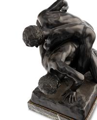 An Italian Bronze Figural Group of The Wrestlers