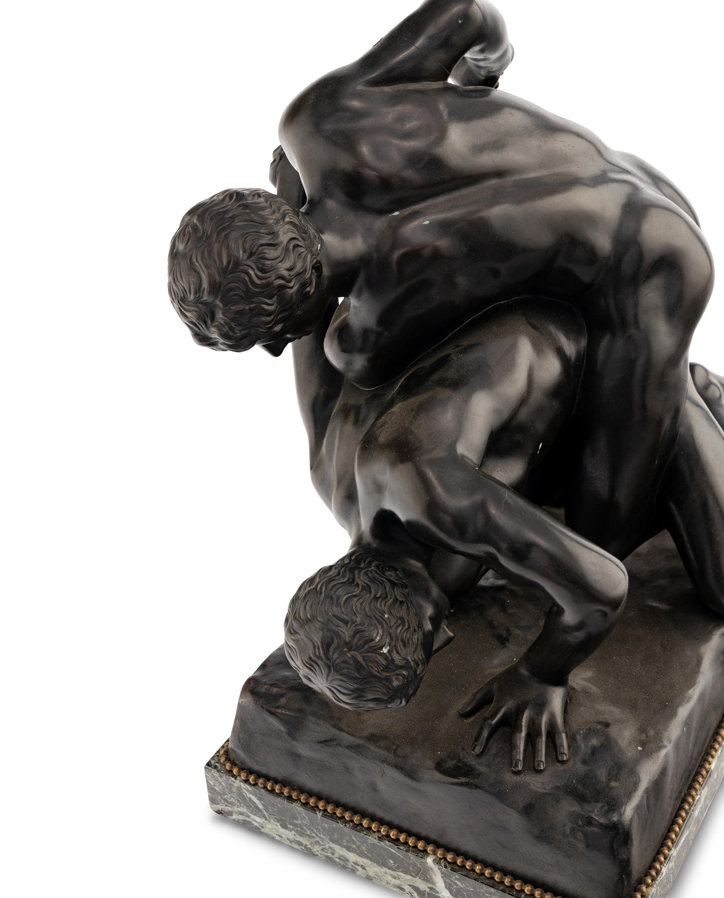 An Italian Bronze Figural Group of The Wrestlers