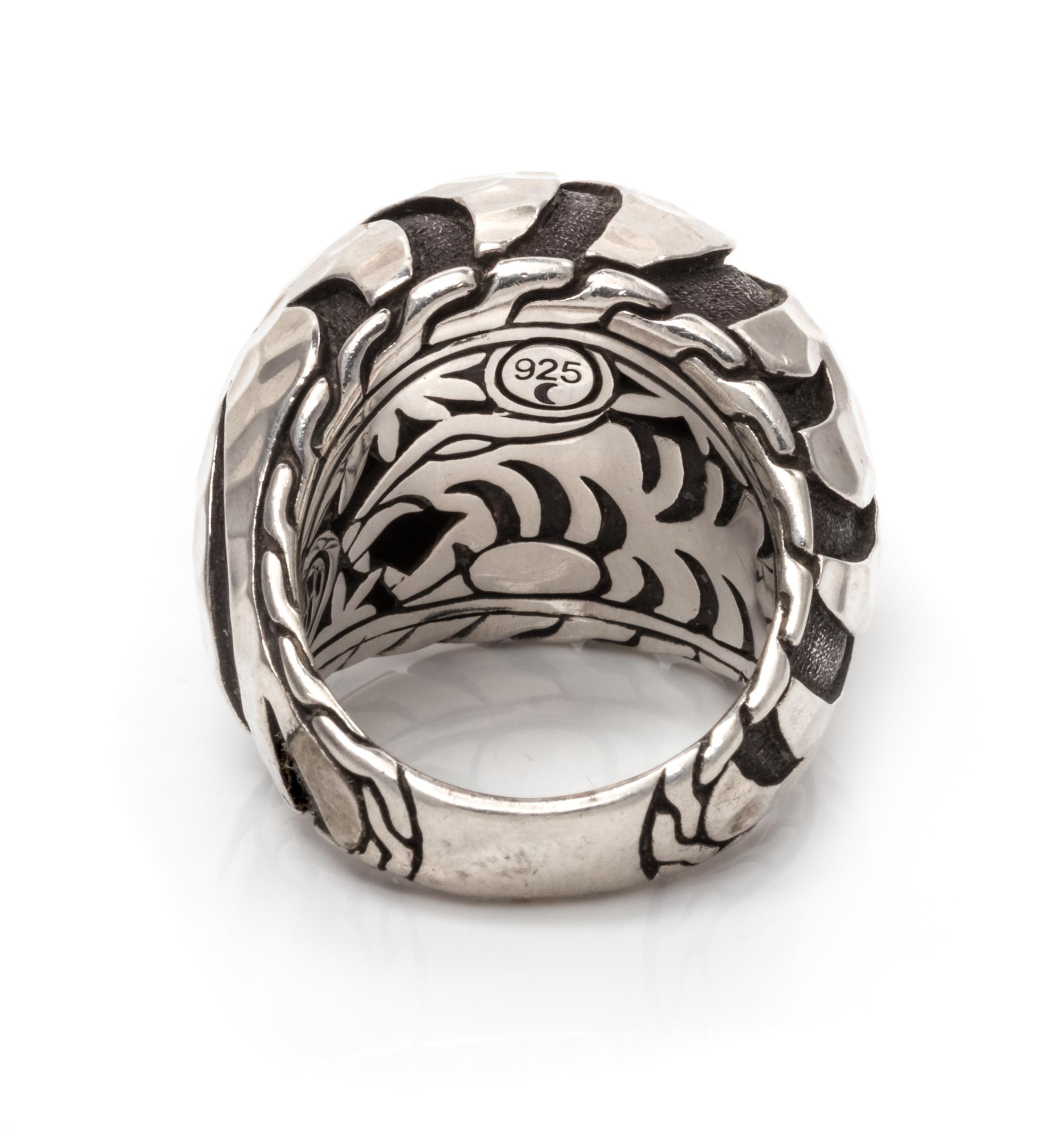 A Sterling Silver 'Palu Macan' Ring, John Hardy, 11.45 dwts.
