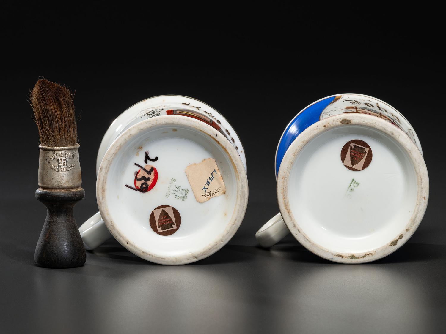 Two Baker's Porcelain Occupational Shaving Mugs