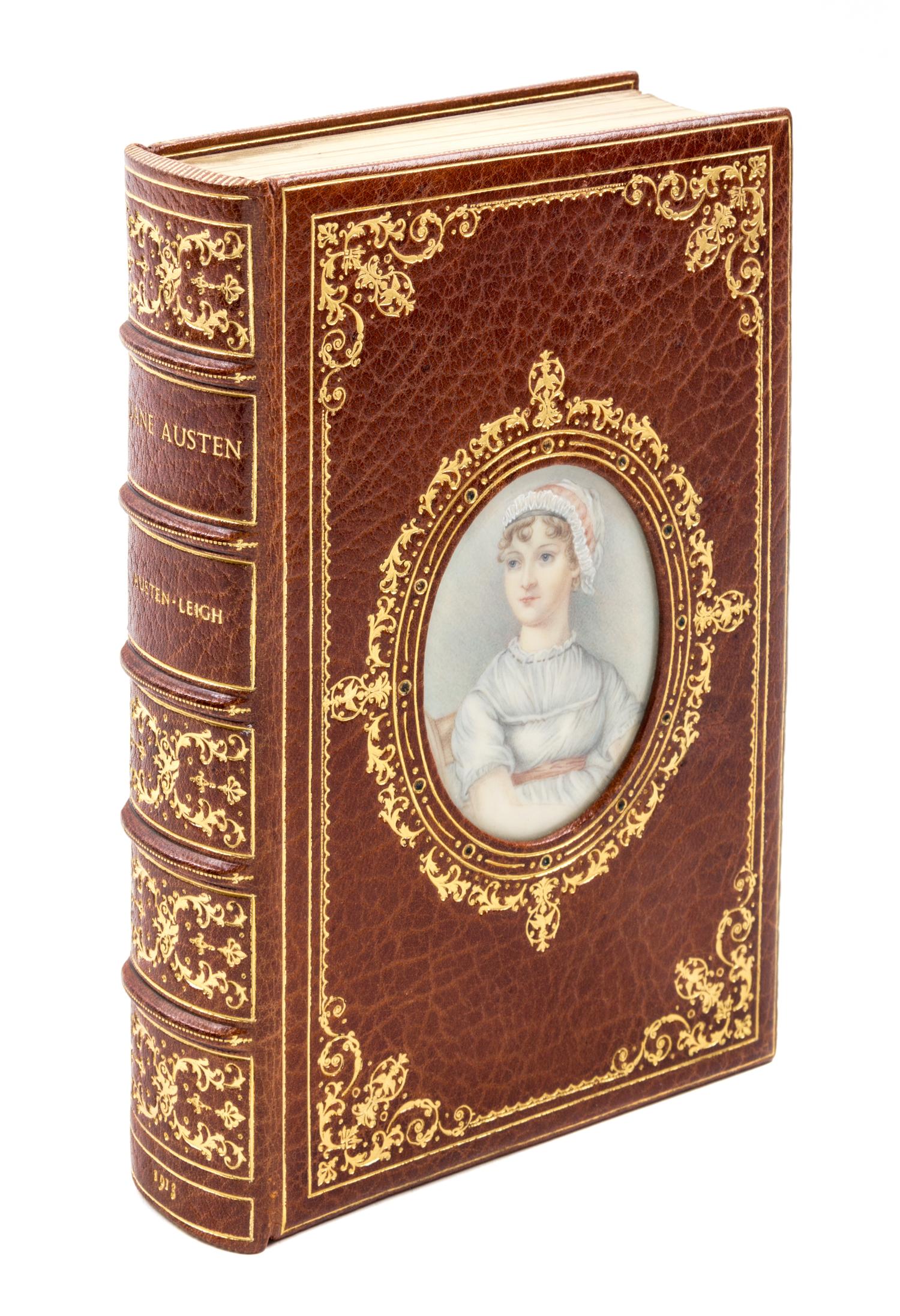 (FINE BINDING, COSWAY). Jane Austen: Her Life and Letters. London, 1913. Bound by Bayntun-Rivere with inset painted miniature portrait