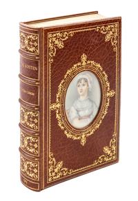 (FINE BINDING, COSWAY). Jane Austen: Her Life and Letters. London, 1913. Bound by Bayntun-Rivere with inset painted miniature portrait