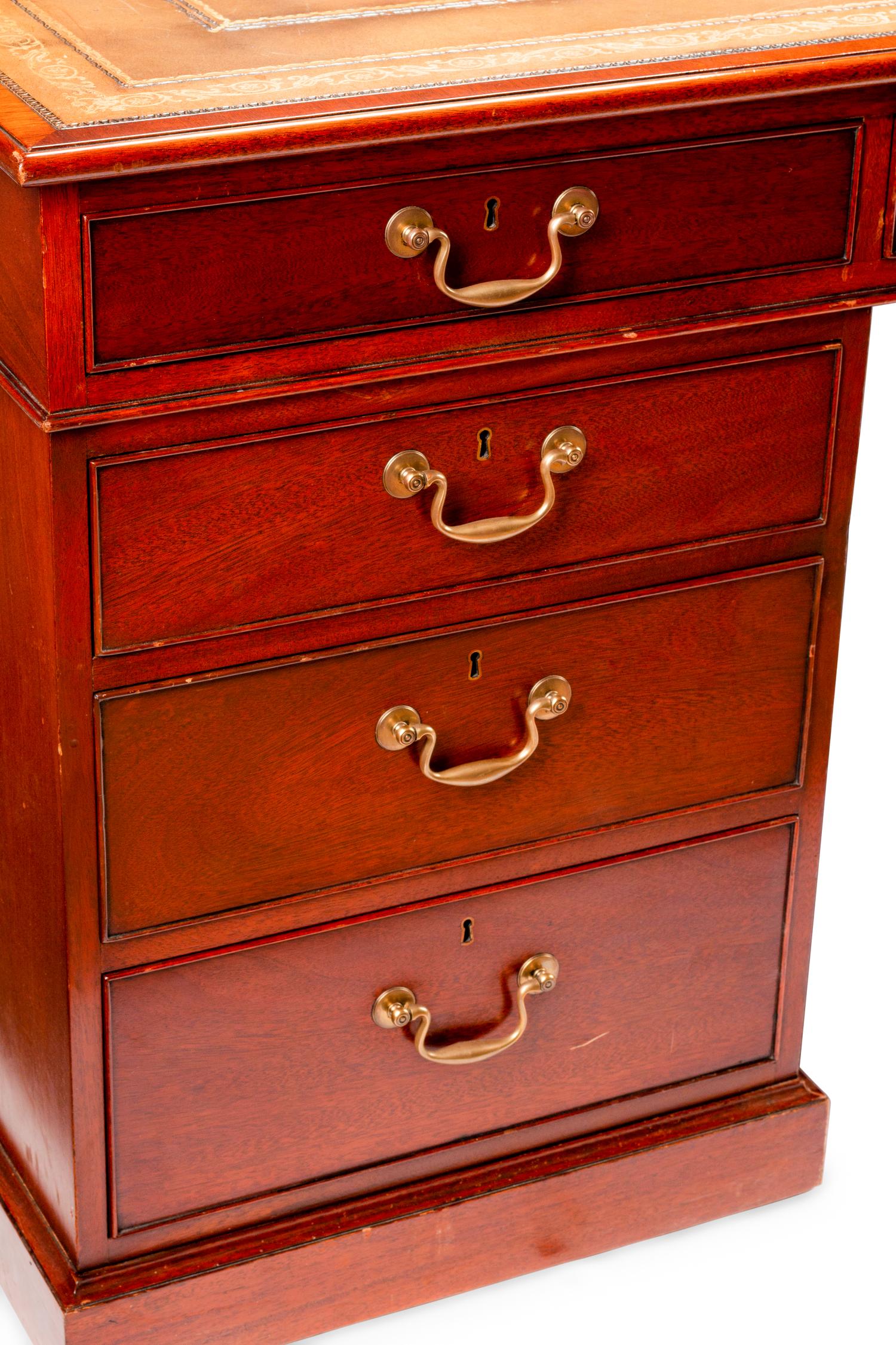 A George III Style Mahogany Partner's Desk