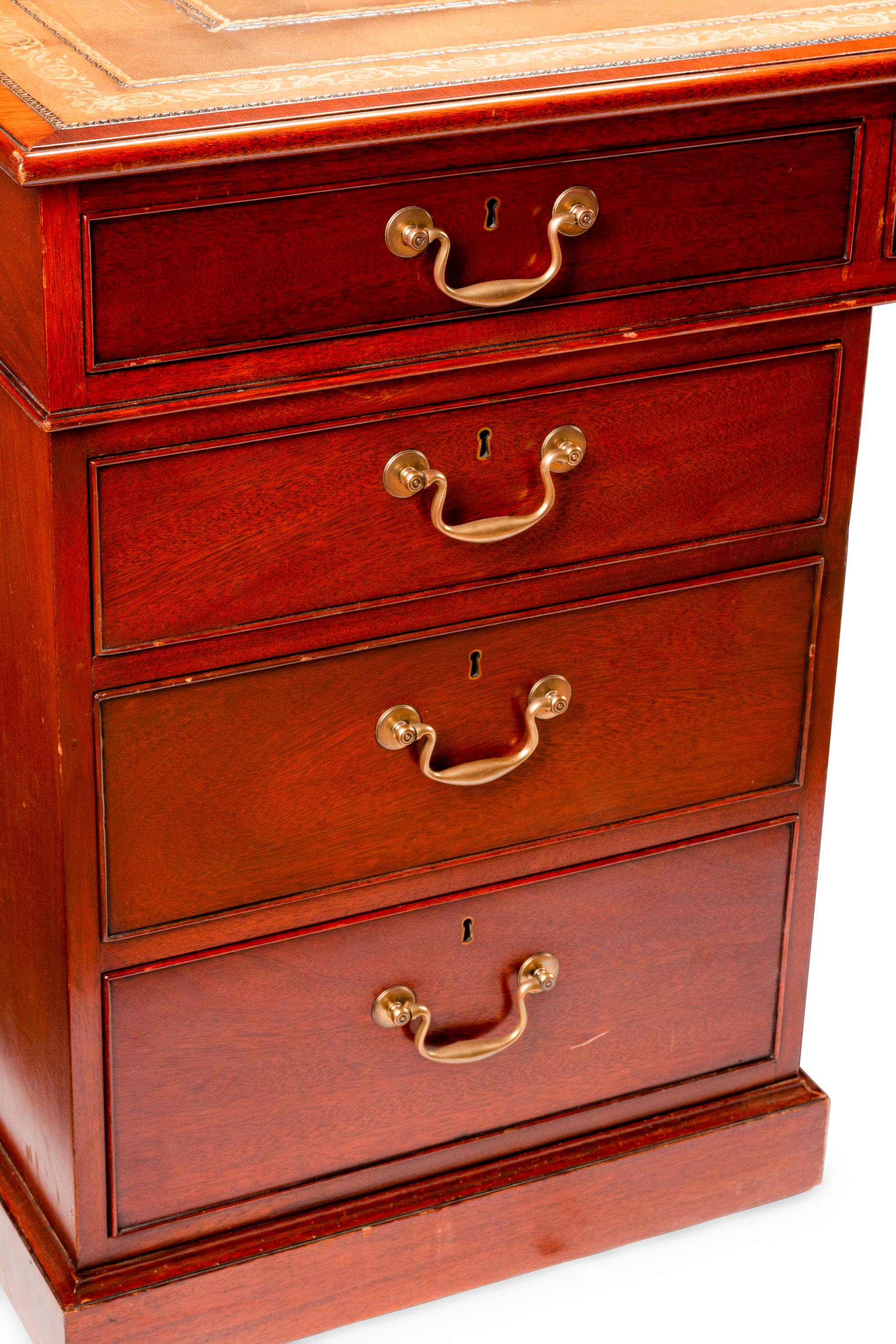 A George III Style Mahogany Partner's Desk