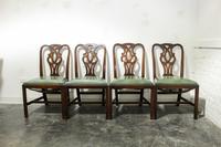 A Set of Four Chippendale Style Mahogany Side Chairs Height 37 inches. — 19TH/20TH CENTURY