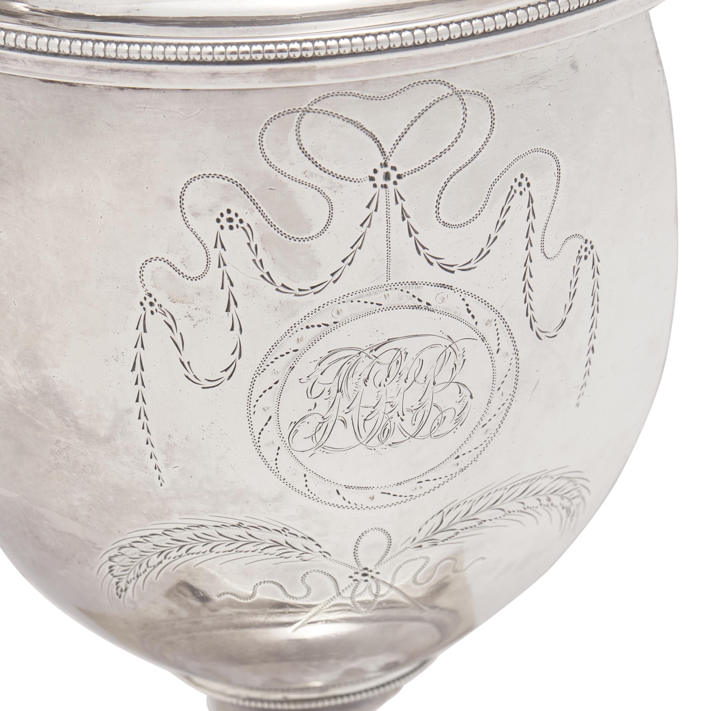 A Fine Federal Engraved Silver Coffee Pot