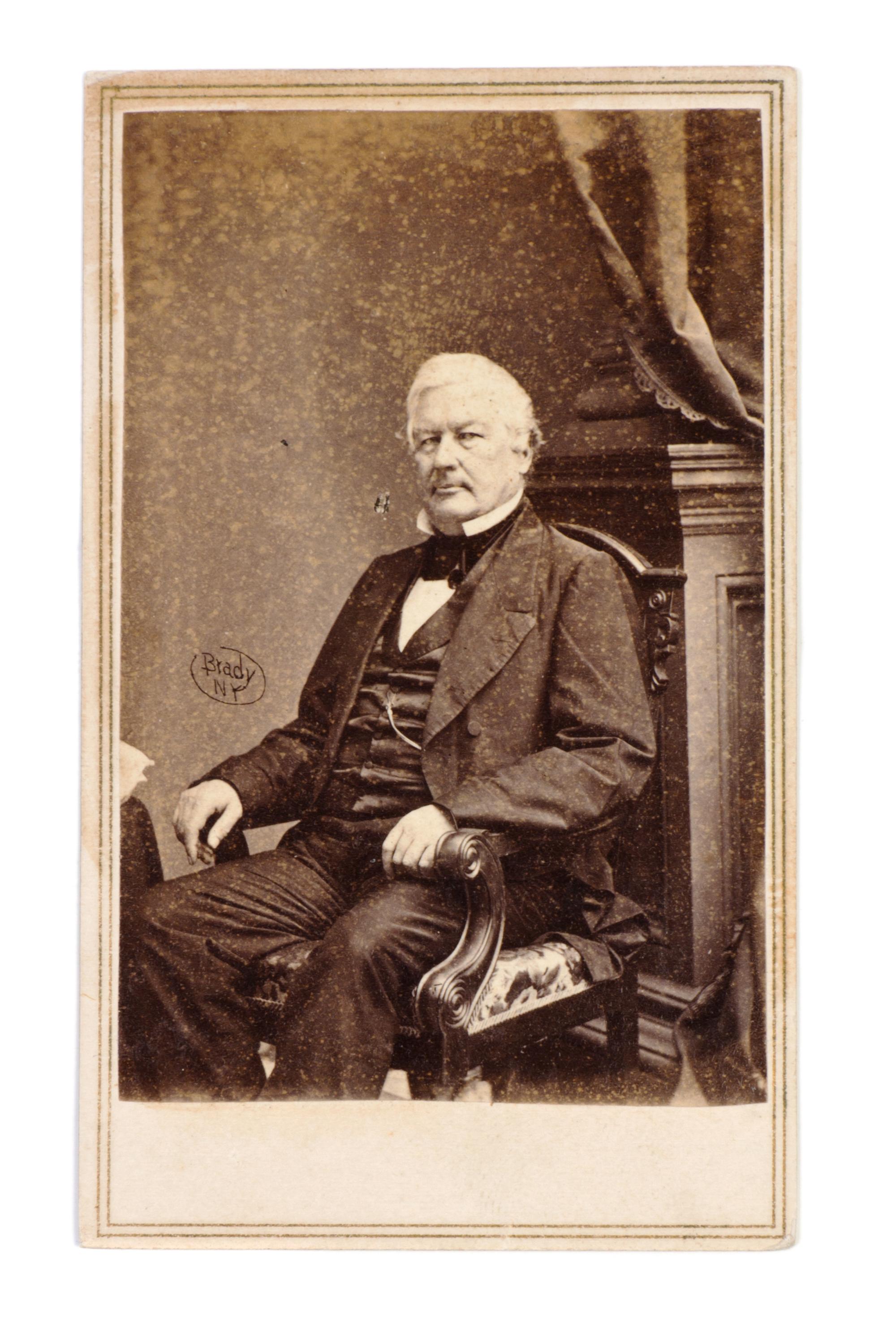 (FILLMORE, MILLARD) Reports of Explorations and Surveys... Washington, 1855. Vol. 1 only. Signed by Fillmore, with CDV laid in.