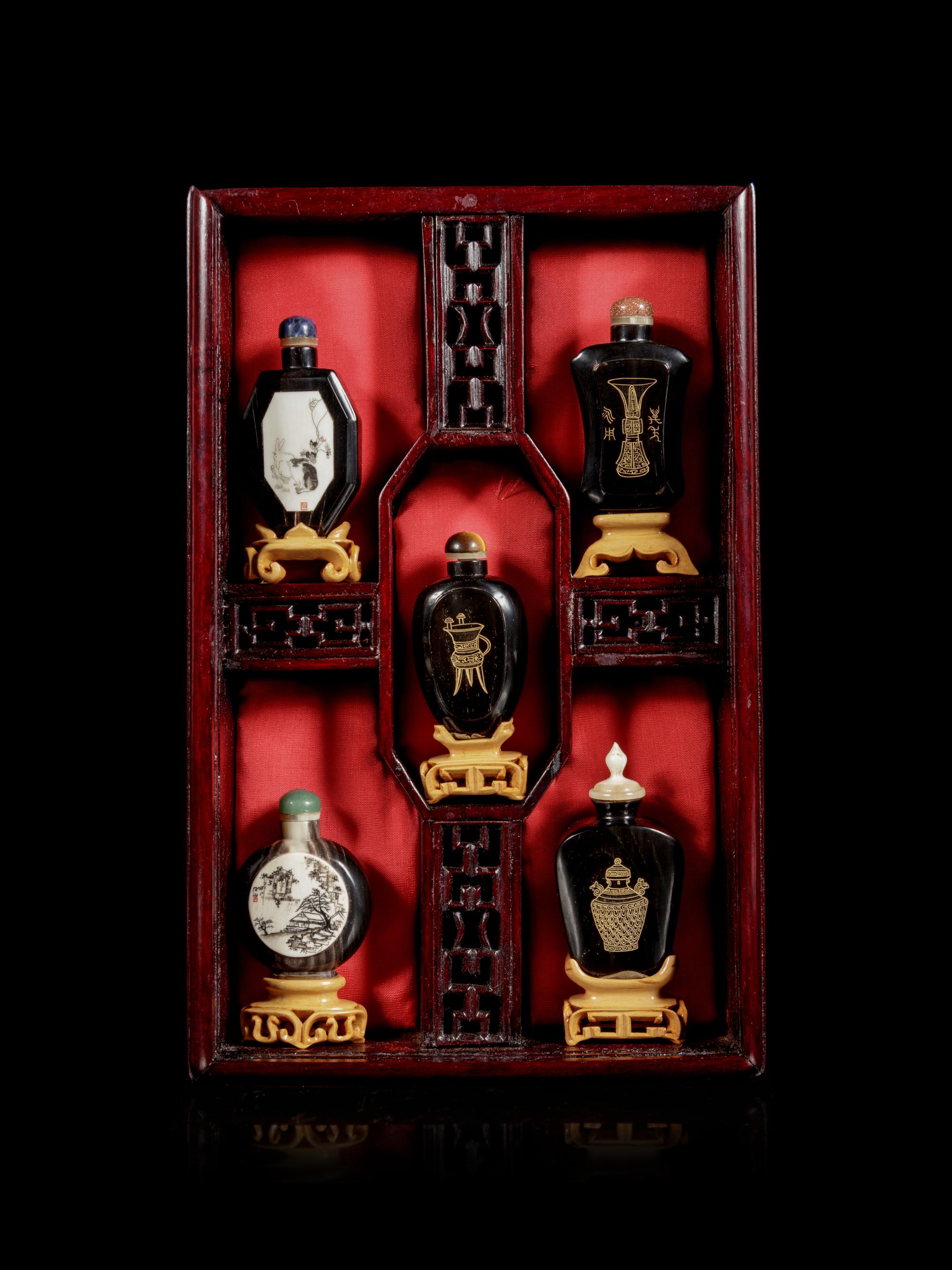 Five Chinese Snuff Bottles