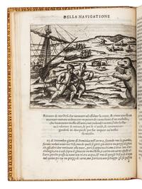 VEER, Gerrit de (ca 1570-ca 1598). Tre Navigationi fatte dagli Olandesi, e Zelandesi... Venice, 1599. FIRST EDITION IN ITALIAN.