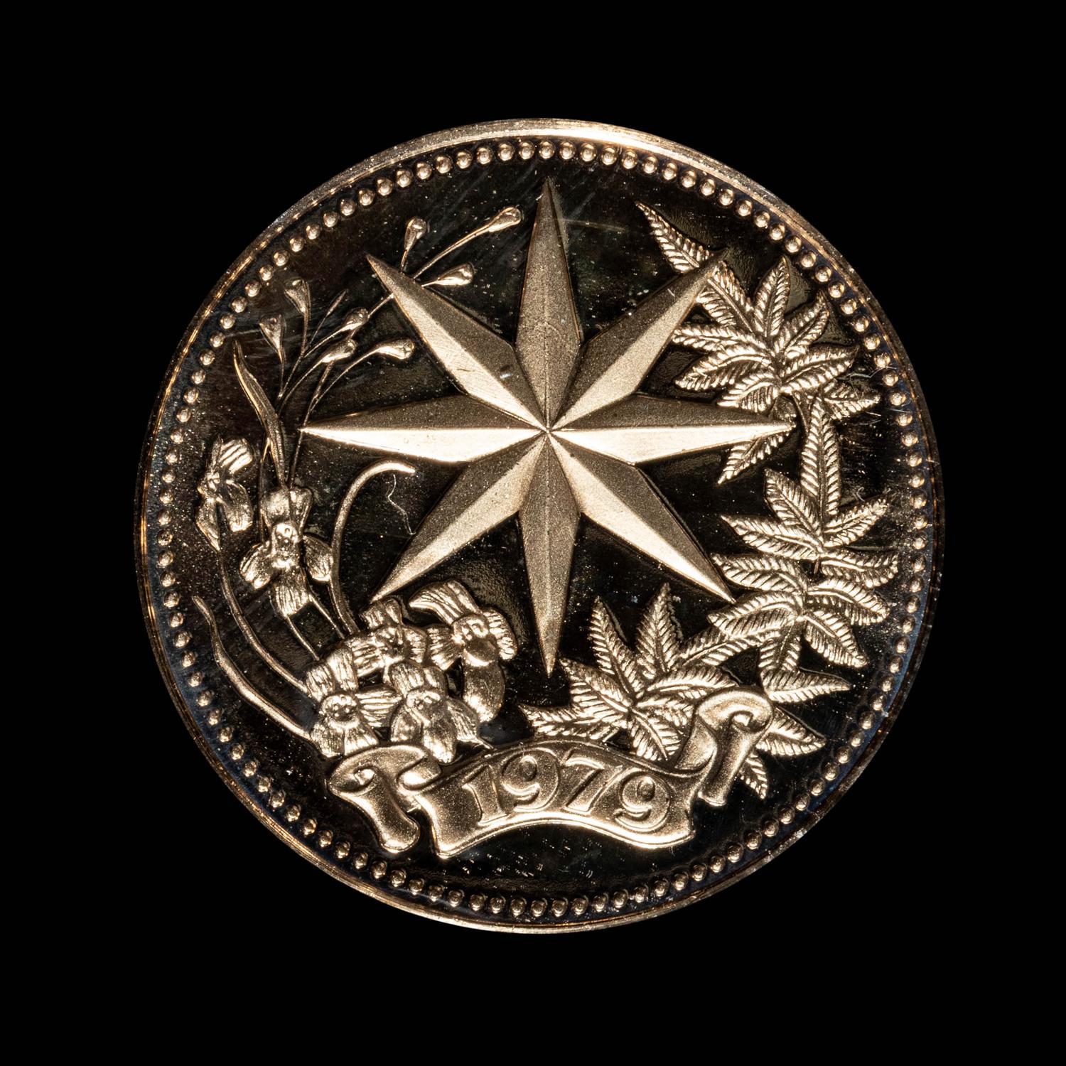 A 1979 Belize Issued Franklin Mint Struck ' The Golden Star of Christmas' $100 Gold Proof