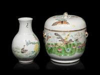 Two Chinese Famille Rose Porcelain Vessels