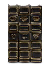[BINDINGS]. A group of approximately 40 volumes, most in contemporary leather bindings, including works related to British literature, comprising: