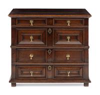 A William and Mary Oak Chest of Drawers