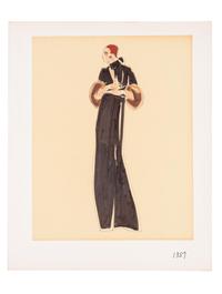 Two Geoffrey Beene Fashion Illustrations, 1970s