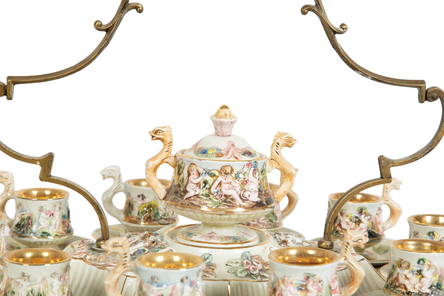 A Capodimonte Porcelain Coffee Service — 20TH CENTURY