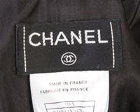 A Chanel Black Silk Evening Suit, Size 36.