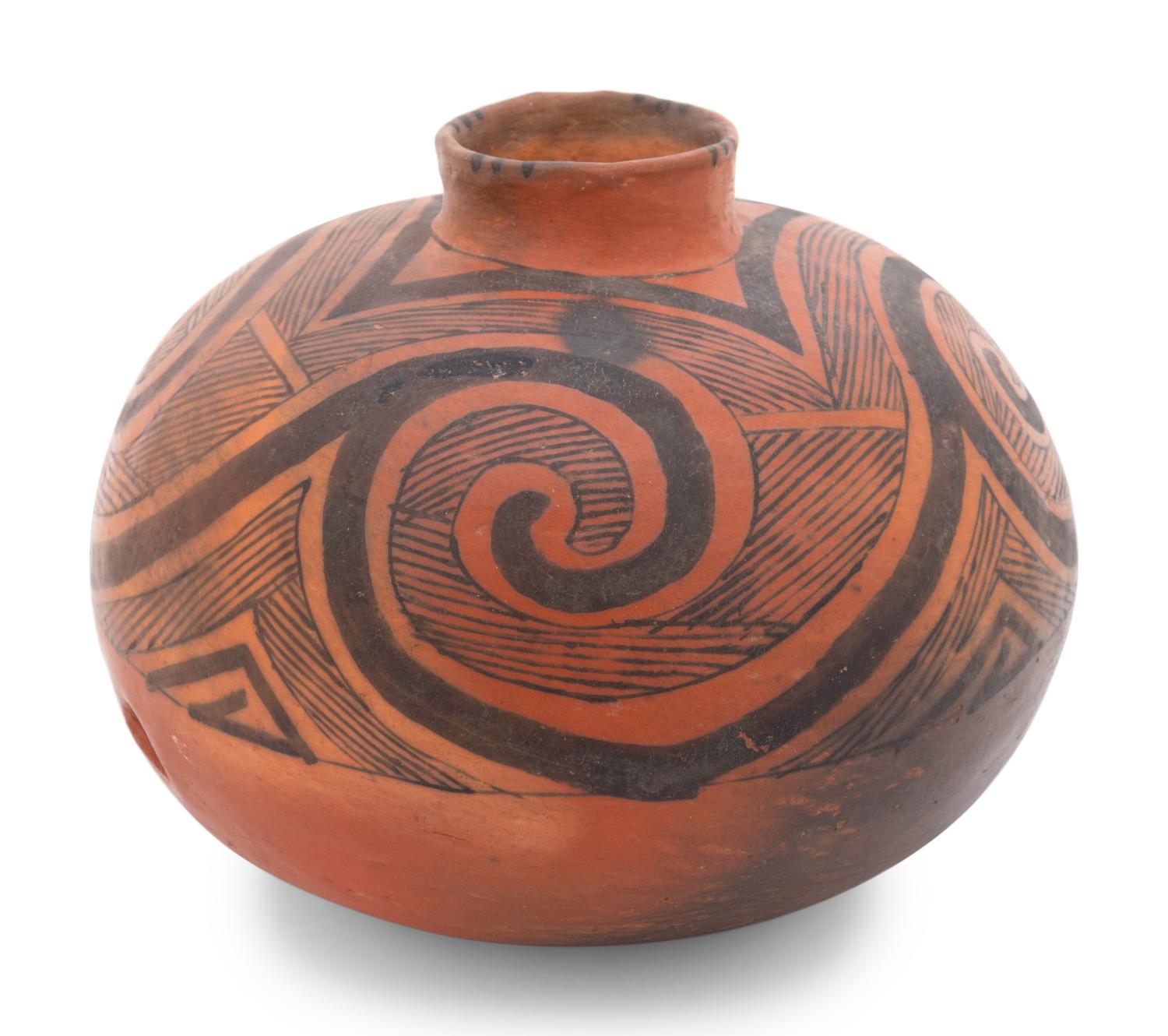 Wingate Black-on-Red Pottery Jar