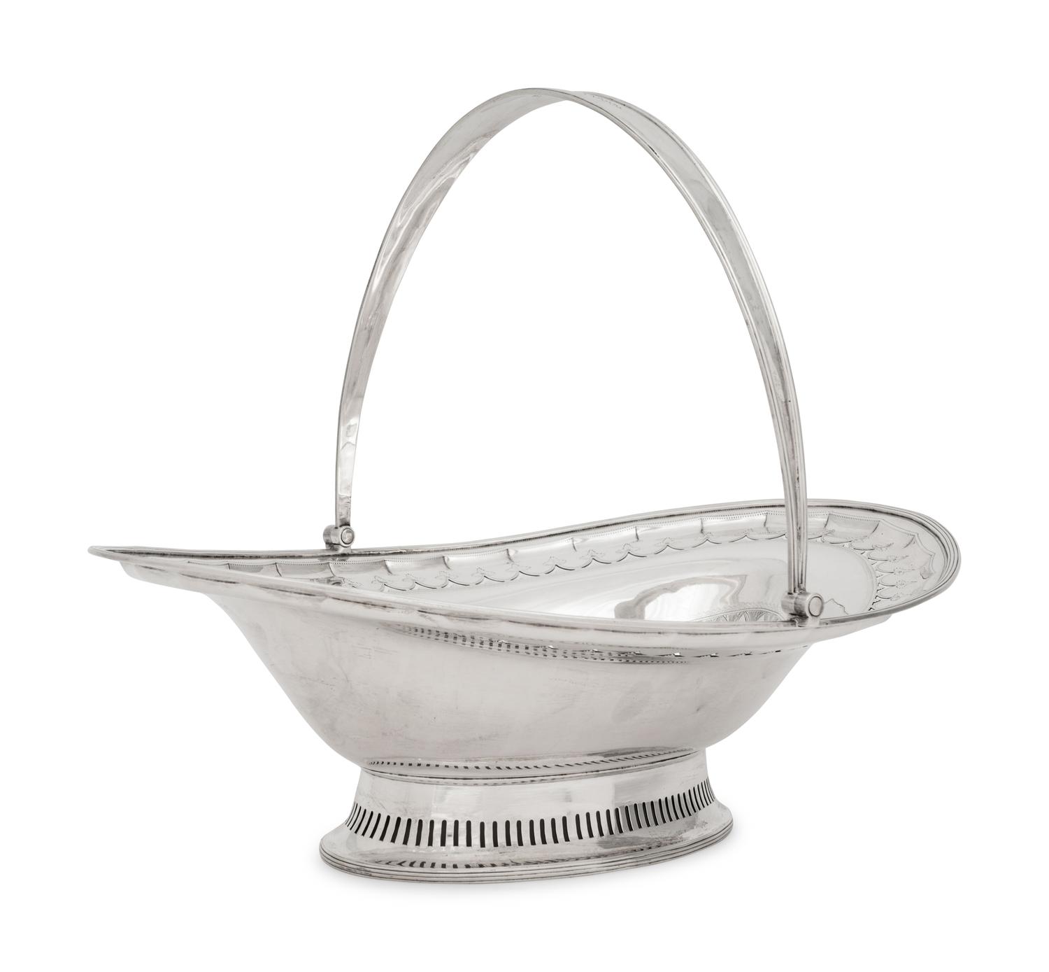 An Irish George III Silver Centerpiece Basket