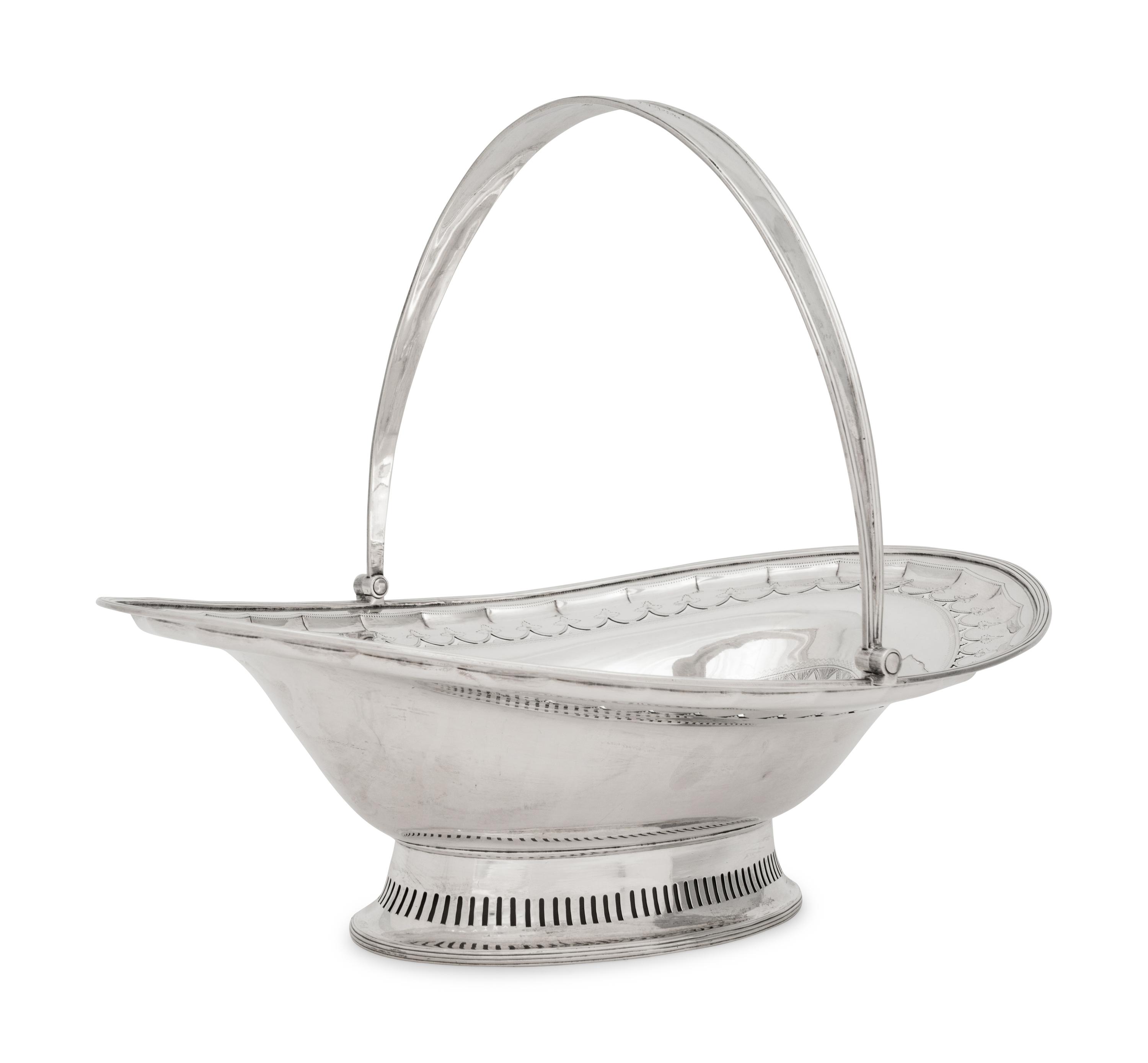 An Irish George III Silver Centerpiece Basket