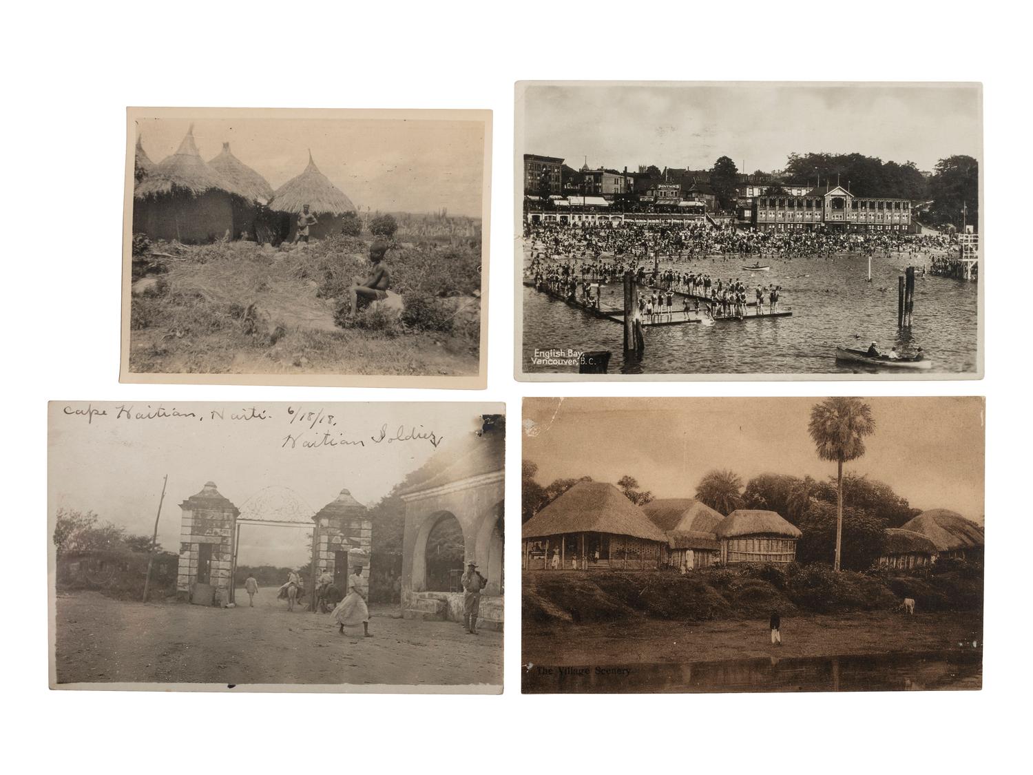 [POSTCARDS]. A group of 101 international RPPCs and photographs.