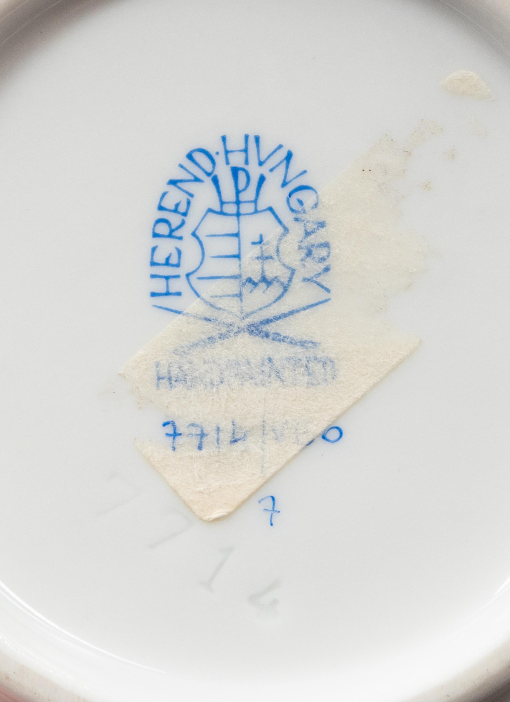Three Herend Queen Victoria Porcelain Articles
