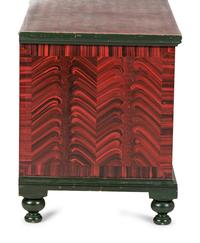 A Paint Decorated Poplar Blanket Chest by Jacob Werrey (1838-1893)