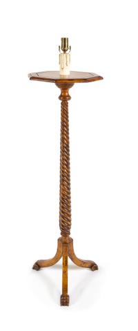 A Regency Style Turned Wood Floor Lamp Height 57 inches. — LATE 20TH CENTURY