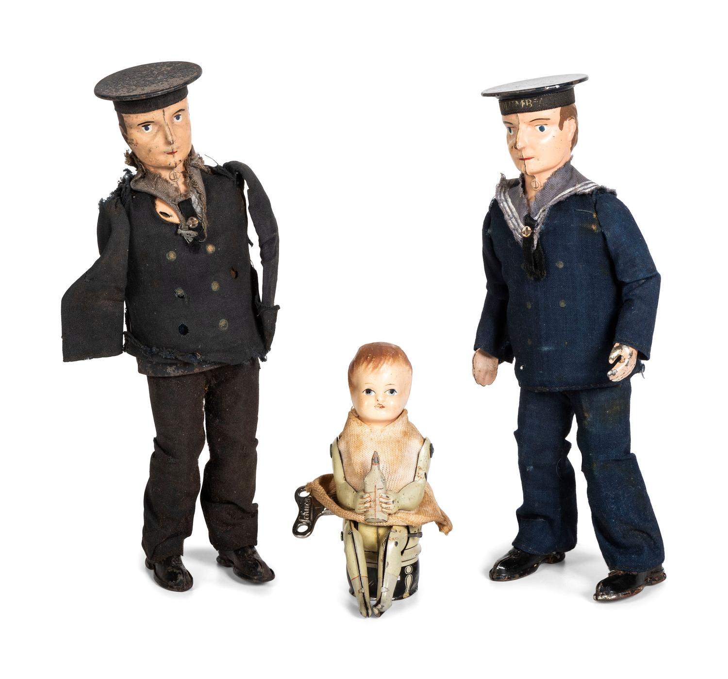 Three German Tin Windup Figural Toys