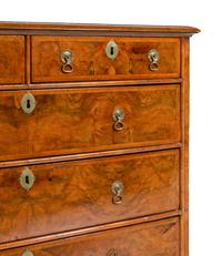 A George I Figured Walnut Veneered Chest of Drawers