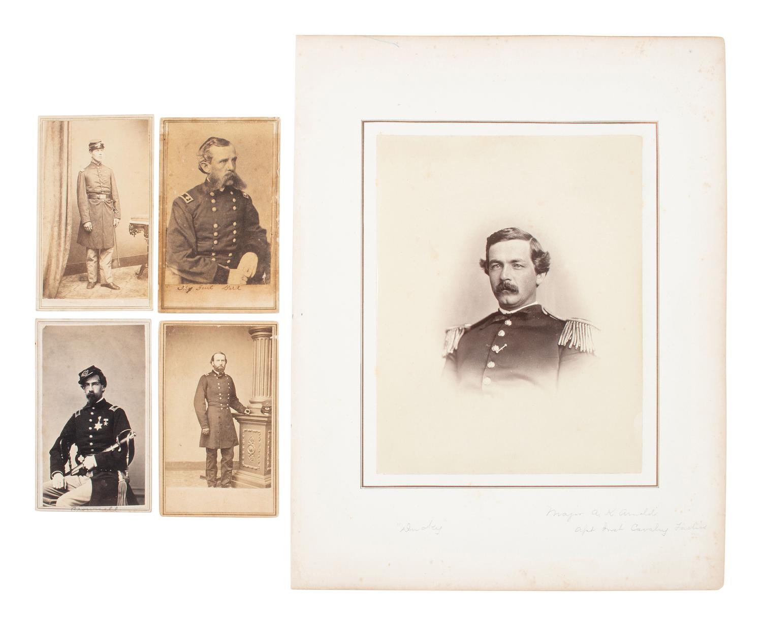 [CIVIL WAR]. 6 portraits of Medal of Honor recipients, incl. Generals Absalom BAIRD, Abraham K. ARNOLD, Charles P. MATTOCKS, and David S. STANLEY.