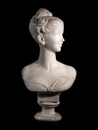 A Continental Marble Bust of a Woman