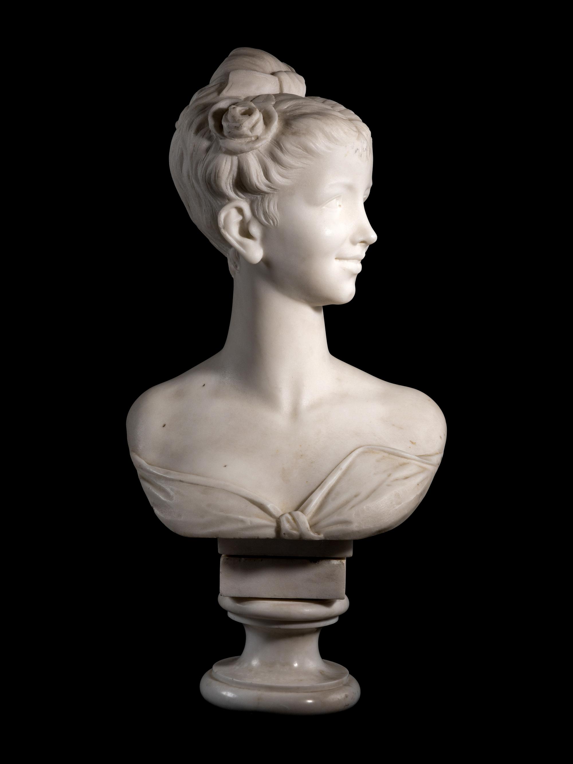 A Continental Marble Bust of a Woman