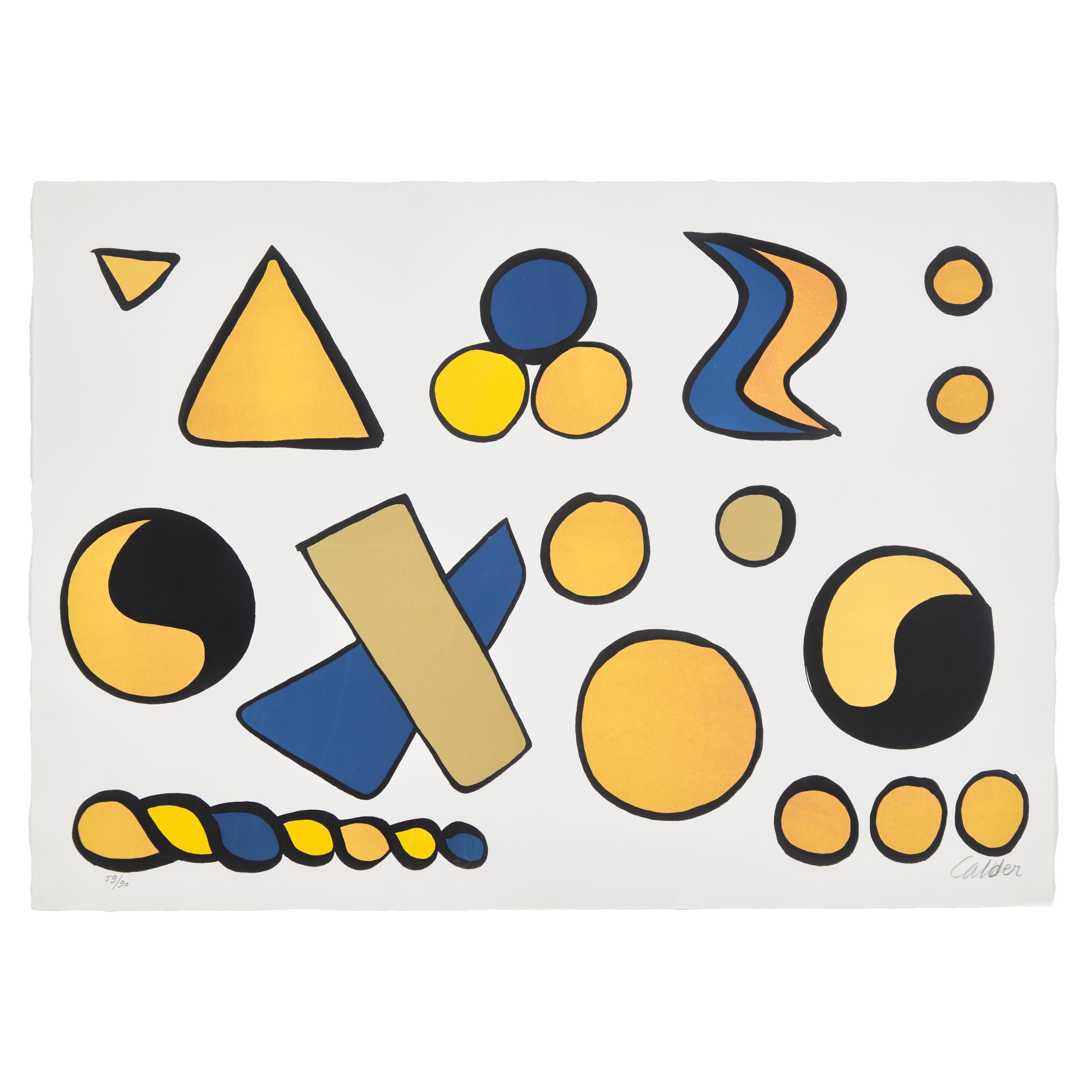Alexander Calder (American, 1898-1976) — Composition aux formes Geometriques, 1965