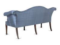 A George III Style Carved Mahogany Camelback Sofa