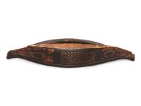 Haida Model Canoe and Paddles