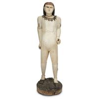 Carved and painted figure of trapper possibly New Jersey, circa 1870