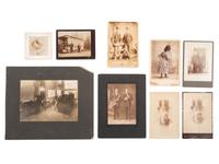 [EARLY PHOTOGRAPHY]. Large collection of mostly paper photographs incl. cabinet cards, CDVs, etc.