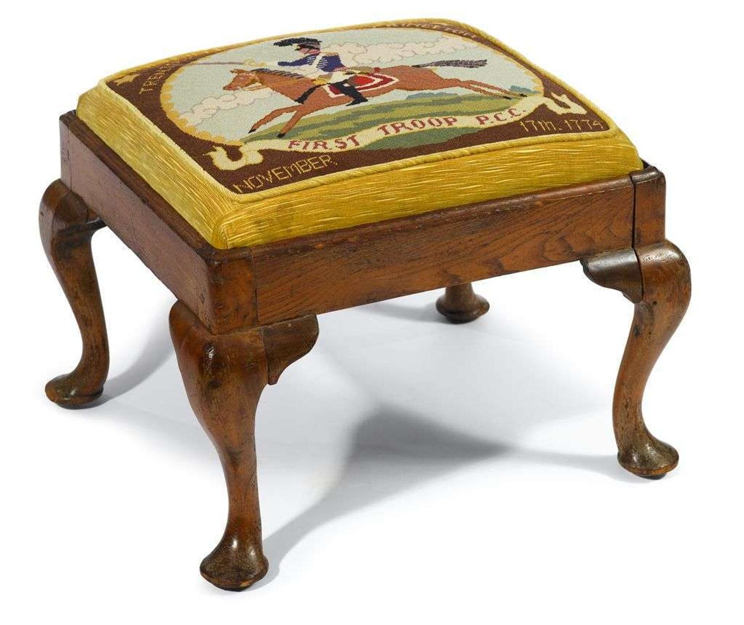 Queen Anne walnut foot stool philadelphia, pa, circa 1770